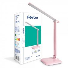Настольная лампа LED 9W 6400K Feron DE1725 розовый