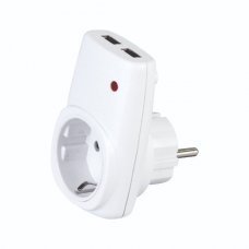 Розетка с заземлением + 2 USB AXIS Horoz