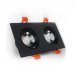 LED Светильник потолочный Черный двойной 5Wx2 угол поворота 45° 4100К