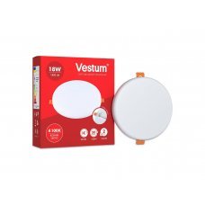 Круглый врезной светильник 18W 4100K раздвижной Vestum 