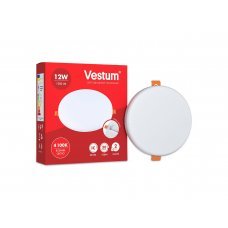 Круглый врезной светильник 12W 4100K раздвижной Vestum 